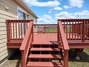 Deck staining