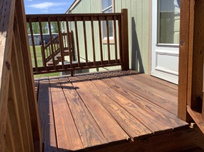 Stained residential deck refresh project